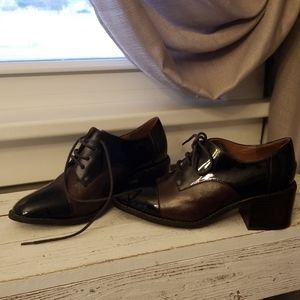 7.5 Jeffrey Campbell brown chunky shoes